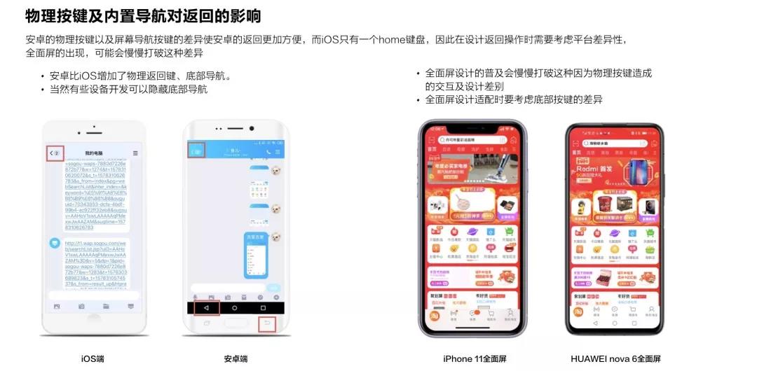 app設計需要考慮iOS和(hé)Android兩個(gè)平台的(de)差異